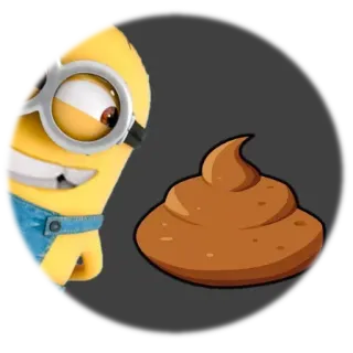 💩 Minion minion, cartoon, funny, poop telegram sticker
