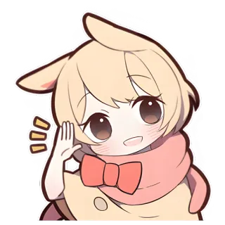 🙋‍♀ Аниме, Мультфильм, Милый, Каваий, Приветствие, Махать, Чиби telegram sticker