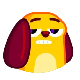 🙄 cão, desenho animado, triste, animal, fofo, animal de estimação, emoji whatsapp sticker