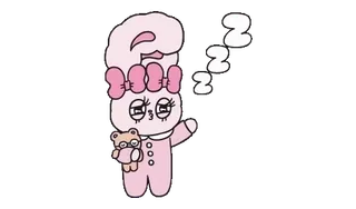 🌟 zzz slaperig, schattig, roze, cartoon, konijn, teddybeer, zzz telegram sticker