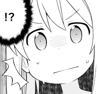 😱 !?  anime, manga, shocked, exclamation whatsapp sticker