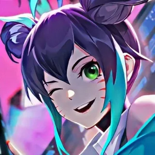 😉 Anime, Fille, Clin d'oeil, Art, Dessin animé telegram sticker