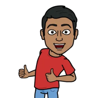 🤙 การ์ตูน, Bitmoji, อวตาร, ยกนิ้วโป้ง, การอนุมัติ, ความเห็นด้วย telegram sticker