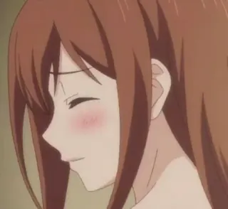 🍑 アニメ, 女の子, 照れ, 笑顔, 可愛い telegram sticker