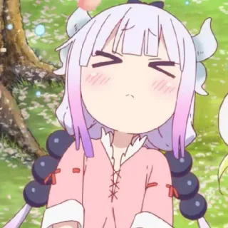 ☁️ Kanna Kamui Miss Kobayashi's Dragon Maid Anime, Drago, Kawaii, Carino, Kanna, Kanna Kamui telegram sticker