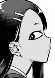 👁 Nagatoro Don't Toy with Me, Miss Nagatoro Anime, Manga, Nagatoro, Charakter, Schwarzweiß telegram sticker