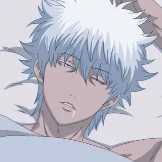 🥢 Gintoki Sakata Gintama Anime, Gintama, Gintoki, Sakata, Dormindo, Personagem, Mangá whatsapp sticker