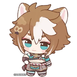 🙂 @HAWKS chibi, kawaii, anime, cartoon, sticker, gorou telegram sticker