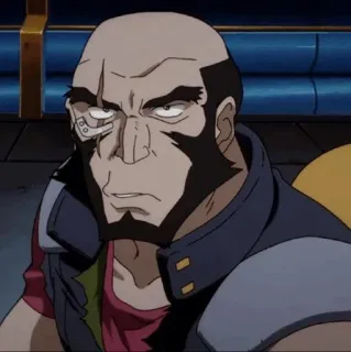 🔩 anime, man, character, bald, beard telegram sticker