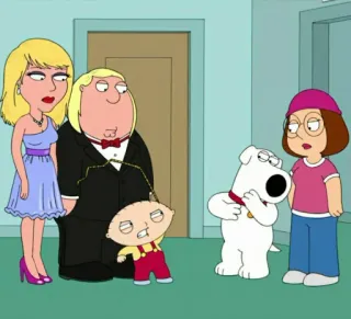 🧸 Stewie Griffin Family Guy animated, cartoon, family guy, stewie griffin, meg griffin, brian griffin, chris griffin telegram sticker