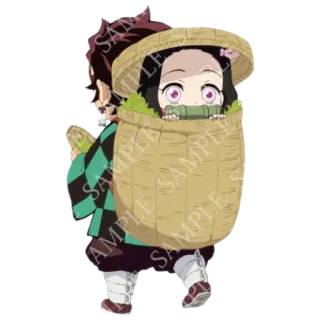 😶 Nezuko Kamado Demon Slayer SAMPLE Anime, Demon Slayer, Nezuko, Tanjiro, Manga, Nezuko Kamado telegram sticker