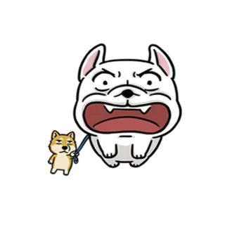 🐶 hond, dier, cartoon, boos, huisdier, shiba inu telegram sticker