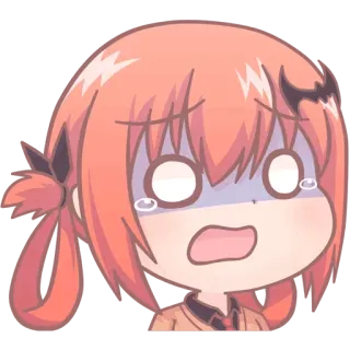 😰 anime, manga, cartoon, sad, crying, girl, cute, chibi telegram sticker