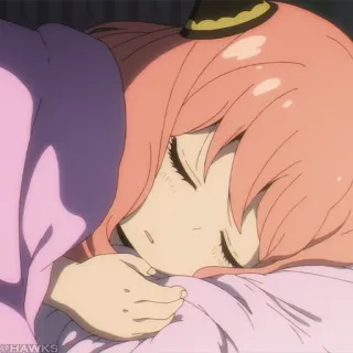 🍥 Anya Forger Spy x Family Anime, Dormire, Carino, Anya, Forger, Spy x Family telegram sticker