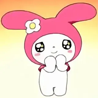 🥺 My Melody My Melody, Sanrio, kawaii, lindo, conejo, dibujos animados telegram sticker