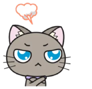 😤 gato, zangado, irritado, animal, desenho animado, adesivo, frustrado whatsapp sticker