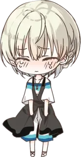 😢 аниме, манга, милый, чиби telegram sticker