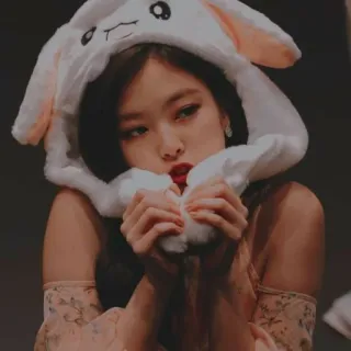 🌸 Jennie kpop, bunny, hat, idol, jennie, blackpink telegram sticker