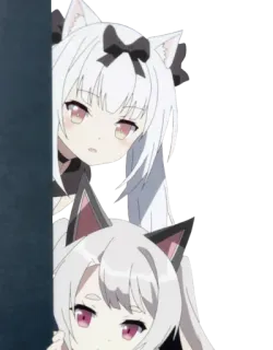 🥺 anime, cat girl, cute, kawaii, manga, cat ears whatsapp sticker