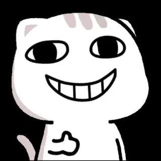 👍 thumbs up, cat, cartoon, cute, animal whatsapp sticker