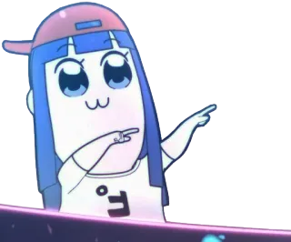 👉 Pipimi Pop Team Epic anime, cartoon, manga, funny, pop team epic, pipimi telegram sticker
