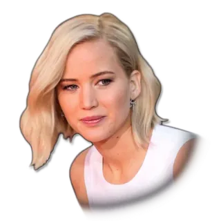 😊 Jennifer Lawrence actress, celebrity, portrait, blonde hair, woman, person telegram sticker