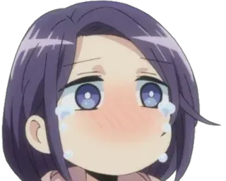 😭 anime, piangere, cartone animato, triste, emozione, lacrime, personaggio, illustrazione telegram sticker