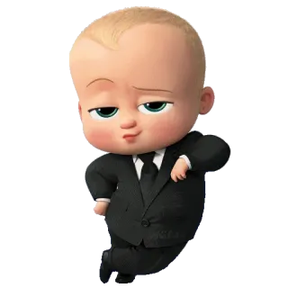 🙂 Boss Baby The Boss Baby bebé, traje, Un jefe en pañales, dibujos animados, película, personaje telegram sticker