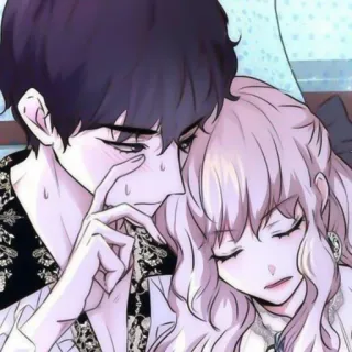 🫀 Anime, Casal, Homem, Mulher, Romântico, Afetuoso, Desenho animado telegram sticker