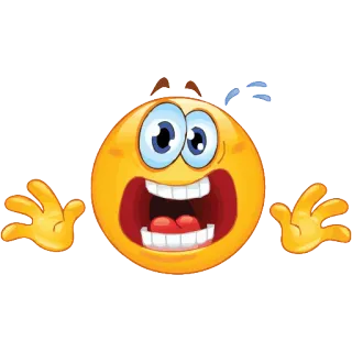 😧 Emoji, verängstigt, geschockt, überrascht, besorgt, furchtsam, ängstlich telegram sticker