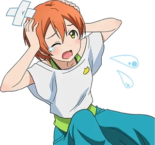🤕 Anime, Pleurs, Bandages, Blessé, Triste, Fille Anime, Inquiet telegram sticker
