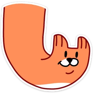 🙃 cartoon, animal, fox, cute, sticker telegram sticker