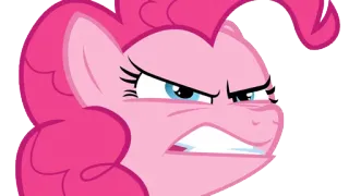 😡 Pinkie Pie My Little Pony Пинки Пай, пони, злой, мультфильм, выражение, телешоу telegram sticker