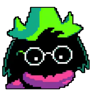😣 Ralsei Deltarune Ralsei, Deltarune, pixel art, video game, character telegram sticker