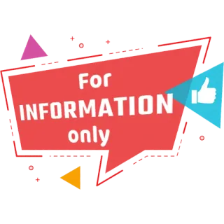ℹ️ For INFORMATION only Informazioni, Pollice su, Avviso, Notifica, Rosso, Forma telegram sticker