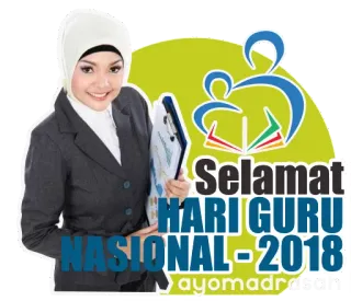 🙏 Selamat HARI GURU NASIONAL - 2018 nauczyciel, Hari Guru Nasional, Indonezja, kobieta, obchody, edukacja telegram sticker