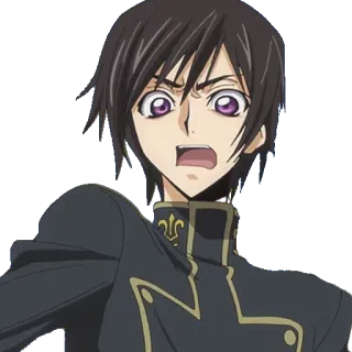 😖 Lelouch Lamperouge Code Geass anime, character, lelouch, code geass telegram sticker
