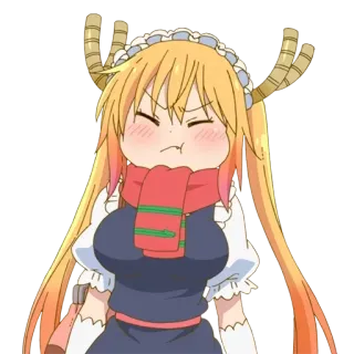 😤 Tohru Miss Kobayashi's Dragon Maid Аниме, Мультфильм, Дракон, Горничная, Тору, Милый, Дракон-горничная Кобаяши telegram sticker