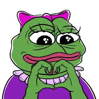 Female Pepe telegram stickers
