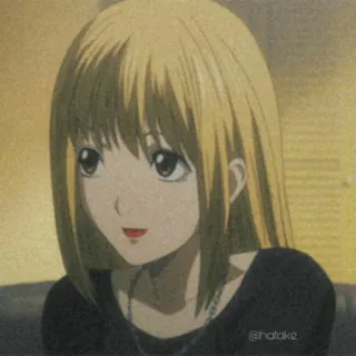 📓 Misa Amane Death Note Аниме, Девушка, Блондинка, Миса, Тетрадь смерти, Милая whatsapp sticker