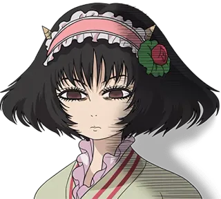 😥 アニメ 女の子, ポートレート, キャラクター, 女性, バラ telegram sticker