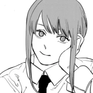 🙂 Makima Chainsaw Man anime, manga, character, makima, chainsaw man, japanese telegram sticker