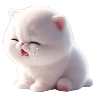 😢 kucing, anak kucing, lucu, menangis, sedih, hewan telegram sticker