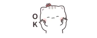 🔰 OK cat, cute, ok, approval telegram sticker