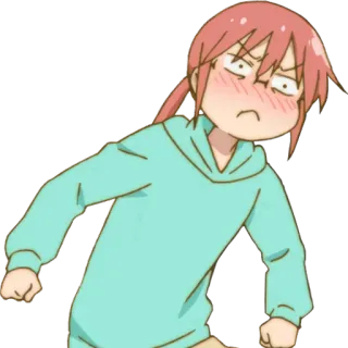 😤 Animé, En colère, Frustré, Dessin animé, Personnage telegram sticker