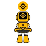 🍰 BNB BNB, cryptocurrency, robot, currency, crypto, finance whatsapp sticker