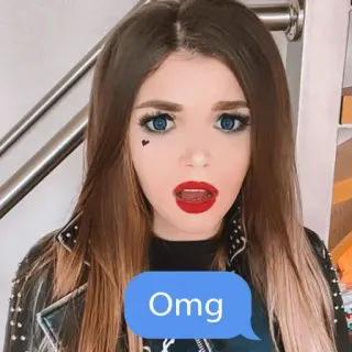 😱 Omg wow, woman, cartoon, omg, girl telegram sticker