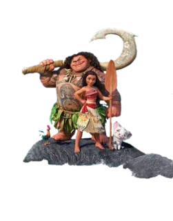 👫 Moana disney, cartoon, ozean, maui, heihei, pua whatsapp sticker