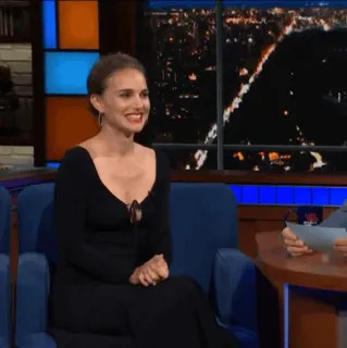 🍄 Natalie Portman atriz, celebridade, talk show, Natalie Portman telegram sticker