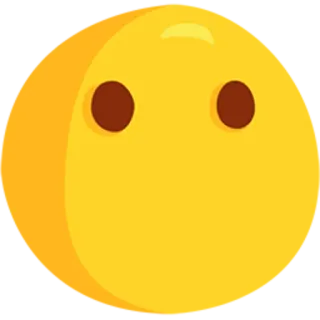 😶 Blob, Jaune, Mignon, Autocollant, Emoji telegram sticker